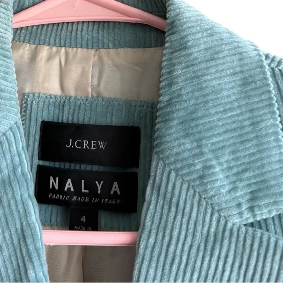 J.Crew Nalya double-breasted blazer in a light blue corduroy fabric Size 4 - Picture 5 of 14